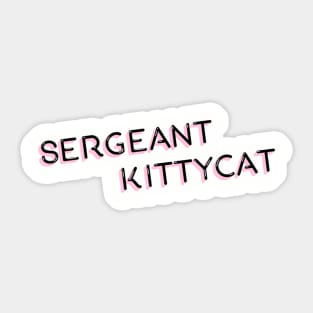 Sergeant Kittycat - Licorice Black Sticker